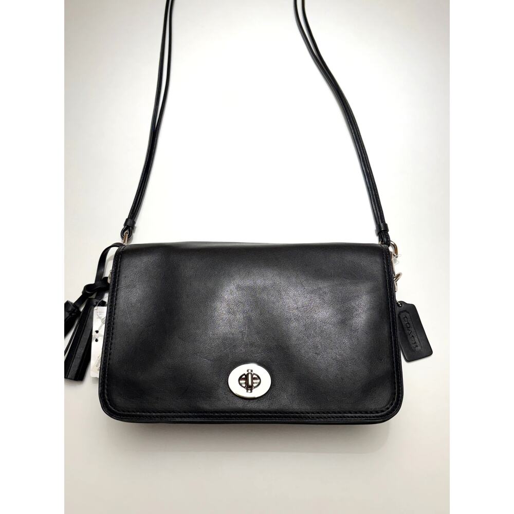 Coach Legacy Penelope Leather Turnlock Crossbody Shoulder Bag 23403 Black NWT - Picture 7 of 16